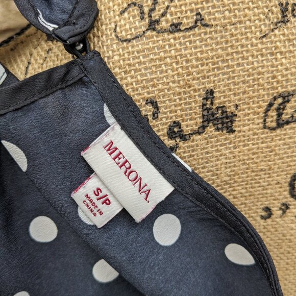 ⭐ Merona black & white polka dot blouse Small - Picture 14 of 16